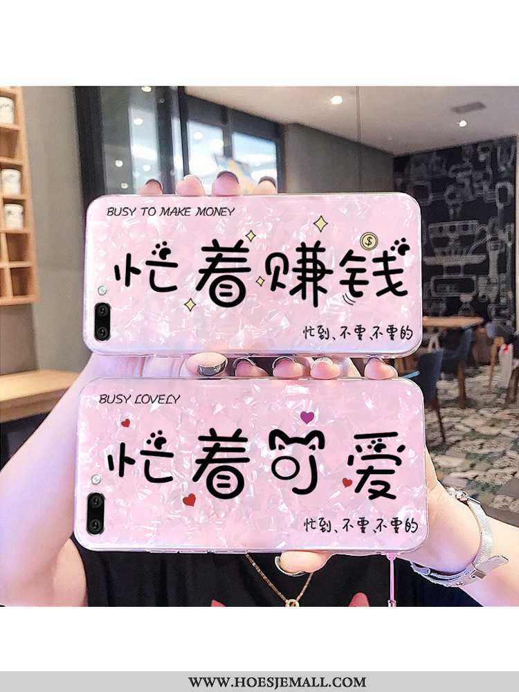 Hoes Oppo A5 Patroon Trend Doorzichtig Anti-fall Mobiele Telefoon Siliconen Schelp Roze