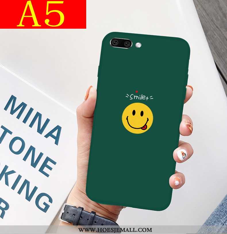 Hoesje Oppo A5 Siliconen Bescherming Mobiele Telefoon Anti-fall Net Red Zacht Trend Groen