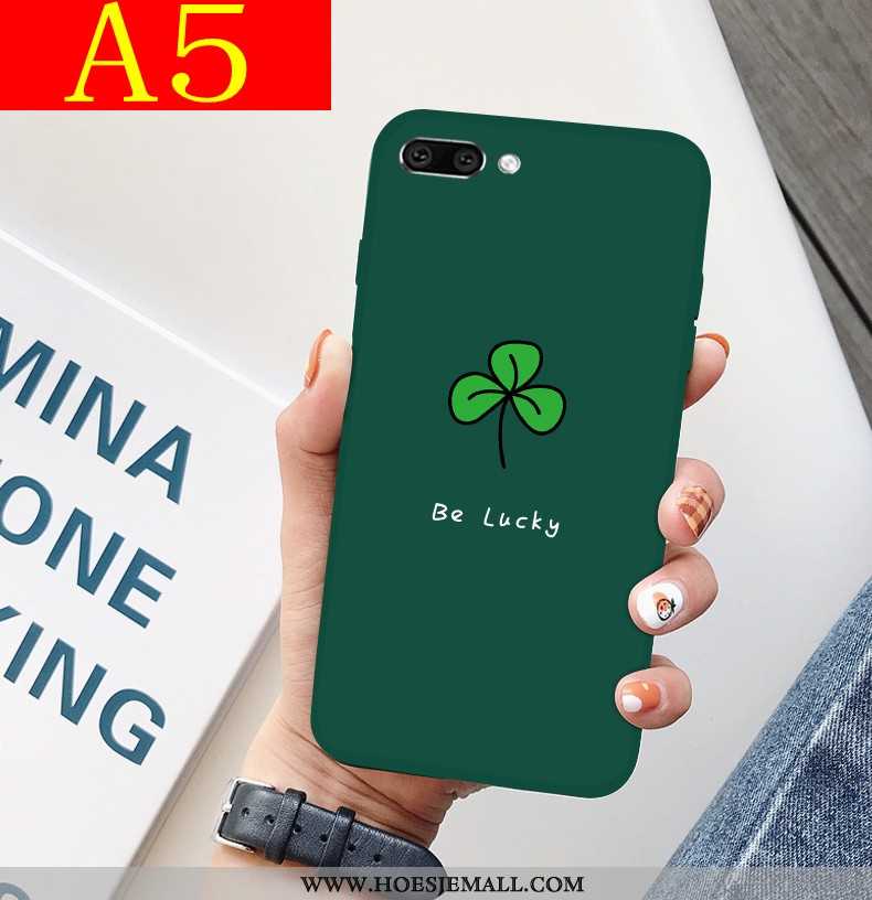 Hoesje Oppo A5 Siliconen Bescherming Mobiele Telefoon Anti-fall Net Red Zacht Trend Groen