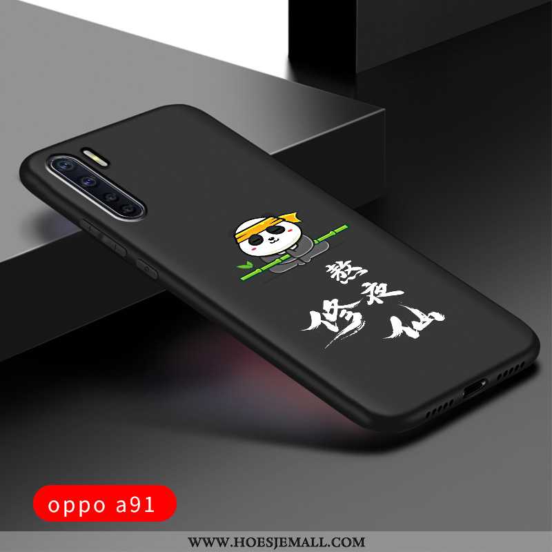 Hoes Oppo A91 Scheppend Trend Net Red Zacht Pas Mobiele Telefoon Siliconen Zwarte