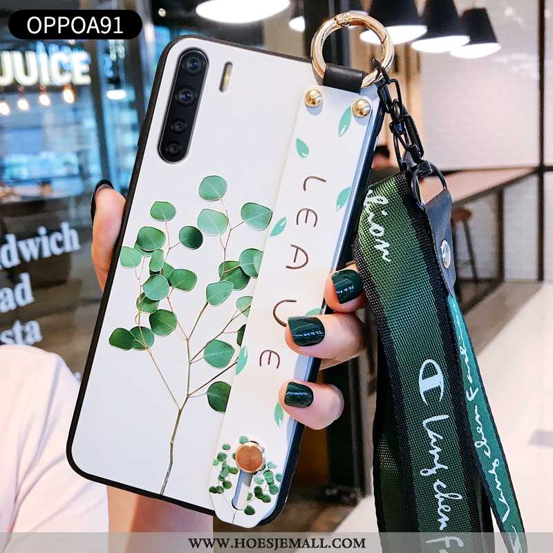 Hoes Oppo A91 Siliconen Bescherming Nieuw Scheppend Hoesje Zacht Anti-fall Blauwe