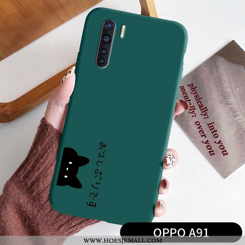 Hoes Oppo A91 Siliconen Bescherming Hoesje All Inclusive Vers Mini Zacht Groen