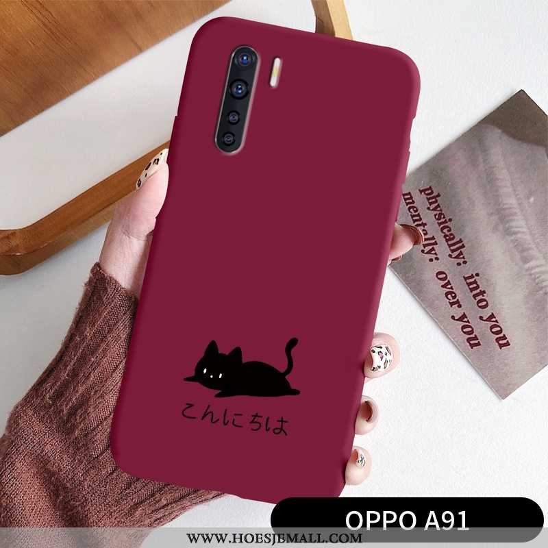 Hoes Oppo A91 Siliconen Bescherming Hoesje All Inclusive Vers Mini Zacht Groen