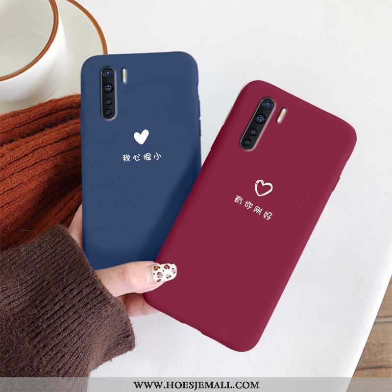 Hoesje Oppo A91 Mode Schrobben Hoes Donkerblauw Super Mobiele Telefoon Dun Donkerblauwe