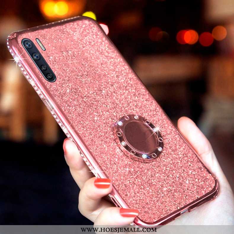 Hoesje Oppo A91 Trend Zacht Doorzichtig Net Red Bescherming All Inclusive Siliconen Rood