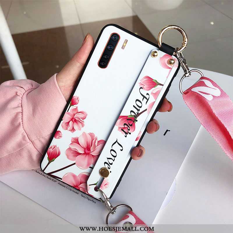 Hoesje Oppo A91 Zacht Siliconen Bescherming Mobiele Telefoon Hoes Scheppend Mode Roze