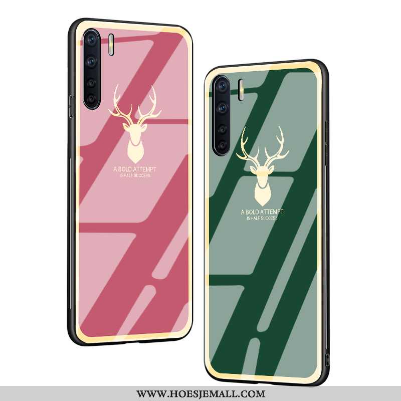 Hoesje Oppo A91 Mode Persoonlijk Anti-fall Lovers Trend Zacht Siliconen Rood