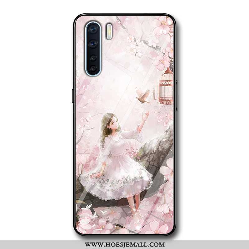 Hoes Oppo A91 Siliconen Bescherming All Inclusive Anti-fall Trend Mobiele Telefoon Roze