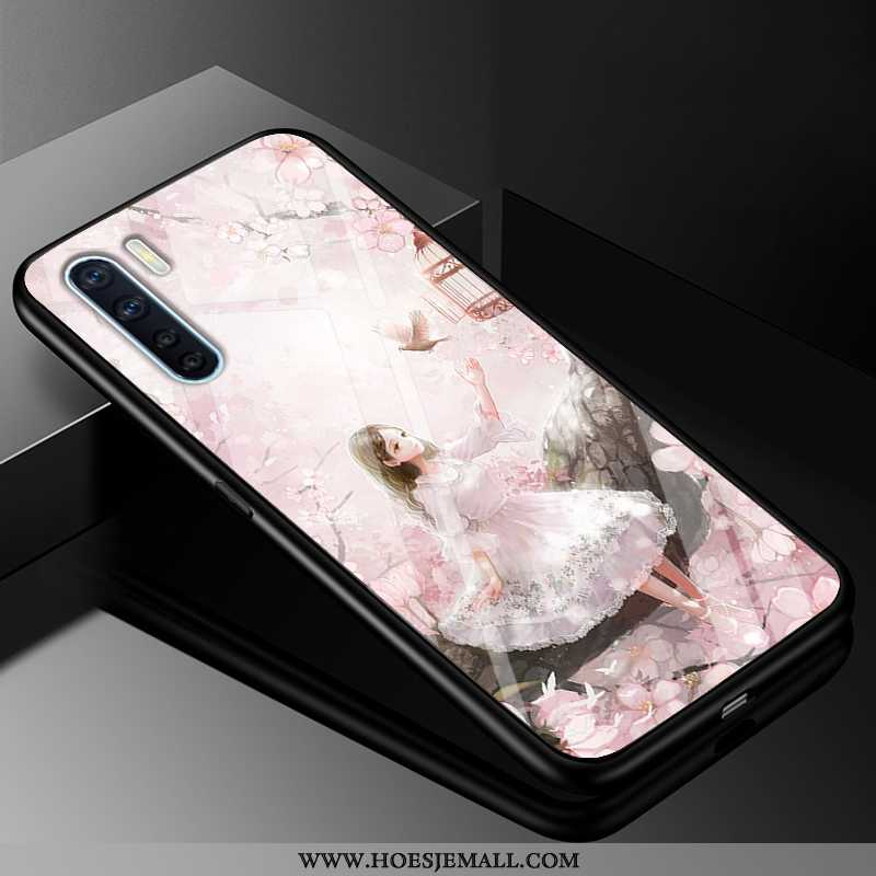 Hoes Oppo A91 Siliconen Bescherming All Inclusive Anti-fall Trend Mobiele Telefoon Roze