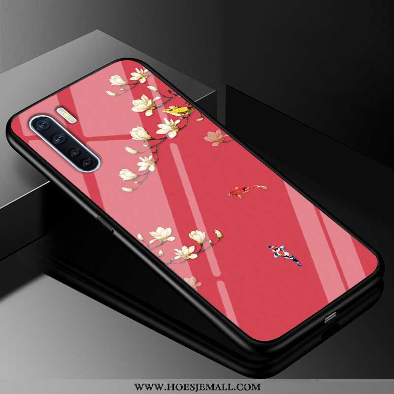 Hoes Oppo A91 Siliconen Bescherming All Inclusive Anti-fall Trend Mobiele Telefoon Roze