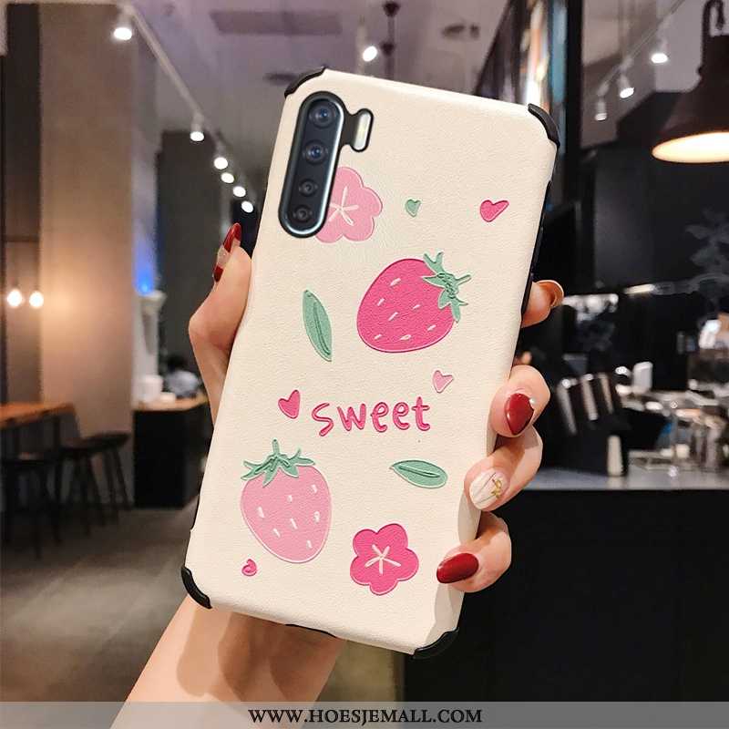 Hoesje Oppo A91 Schrobben Trend Mobiele Telefoon Net Red Bescherming Dikke Roze