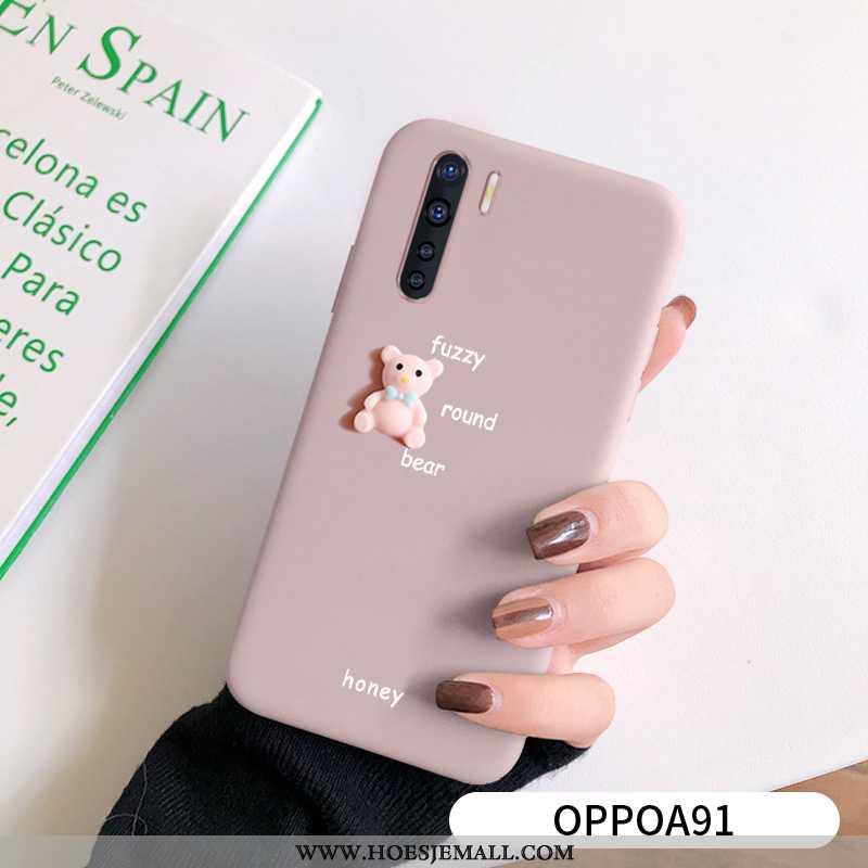 Hoesje Oppo A91 Super Dun Mobiele Telefoon Scheppend Persoonlijk Net Red Driedimensionaal Groen