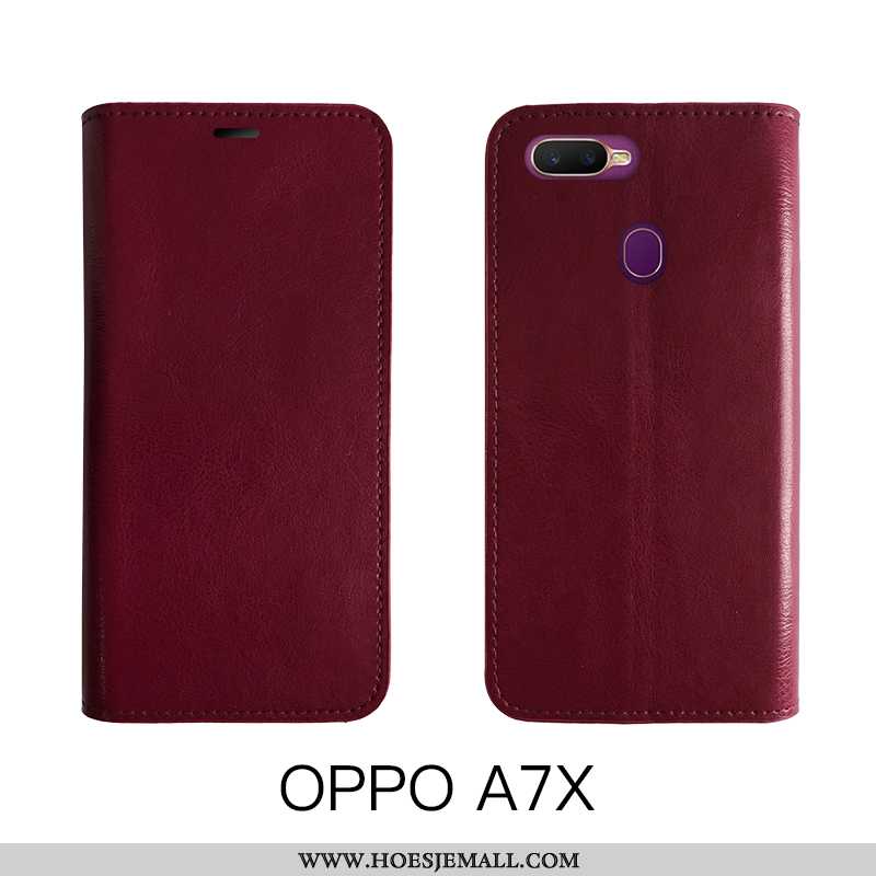 Hoesje Oppo Ax7 Siliconen Bescherming Mobiele Telefoon Gemeenschappelijk Vintage Rood