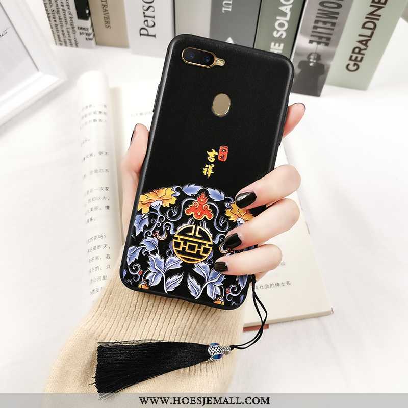 Hoes Oppo Ax7 Vintage Trend Hoesje Persoonlijk Print Mobiele Telefoon Rood