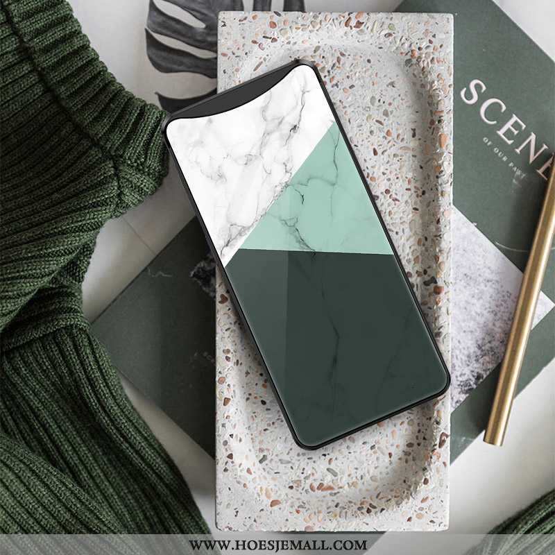 Hoesje Oppo Find X Siliconen Glas Anti-fall Hanger All Inclusive Scheppend High End Groen