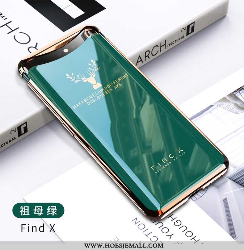 Hoesje Oppo Find X Persoonlijk Scheppend Trend Anti-fall Net Red Dun Gouden