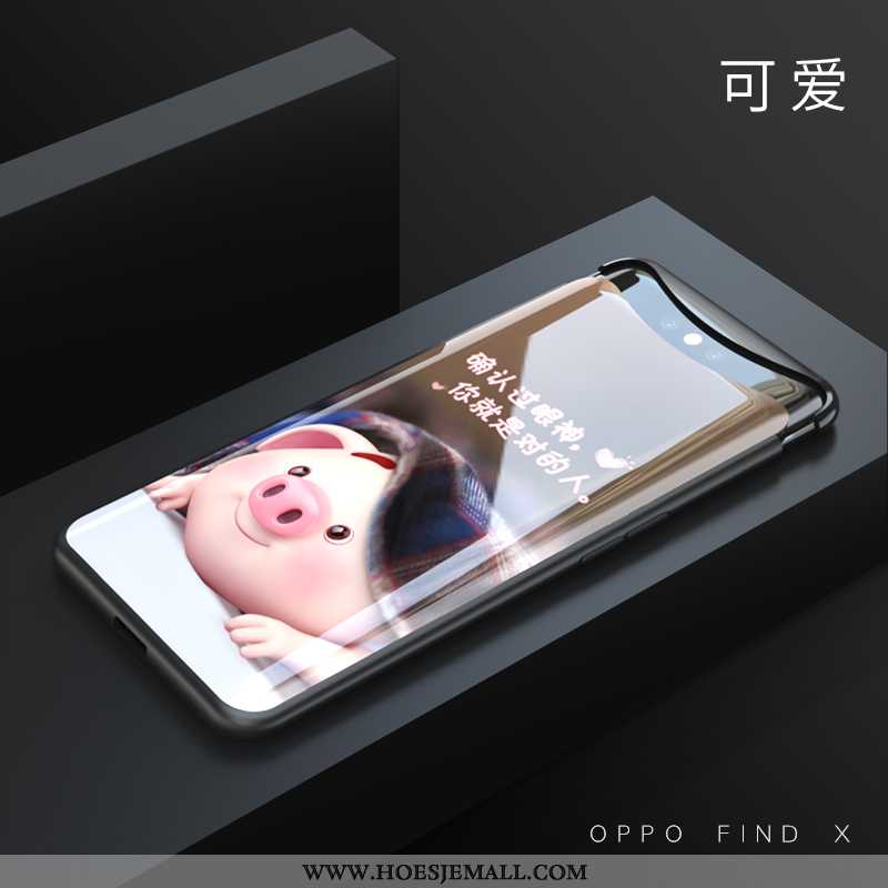 Hoes Oppo Find X Zacht Bescherming Mobiele Telefoon Glas Anti-fall Khaki Hoesje