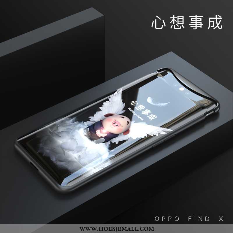 Hoes Oppo Find X Zacht Bescherming Mobiele Telefoon Glas Anti-fall Khaki Hoesje