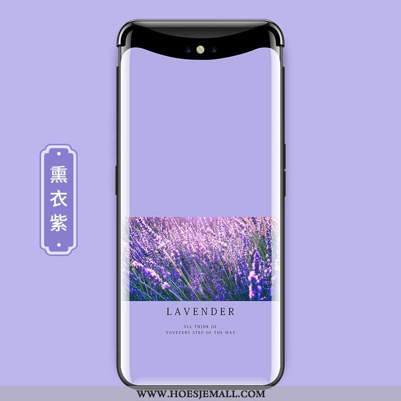 Hoes Oppo Find X Trend Super Hoesje Anti-fall Bescherming Glas Purper