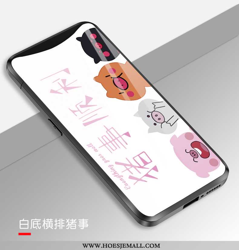 Hoes Oppo Find X Persoonlijk Spotprent Hoesje Glas Lovers Mobiele Telefoon Hart Witte