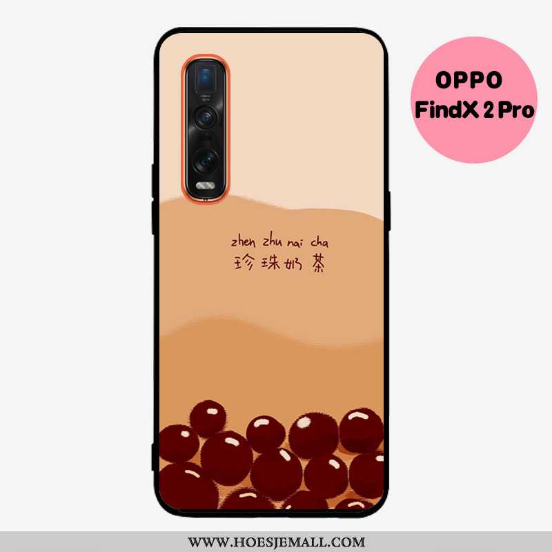 Hoes Oppo Find X2 Pro Schrobben Zacht Mini Anti-fall Khaki Mobiele Telefoon All Inclusive