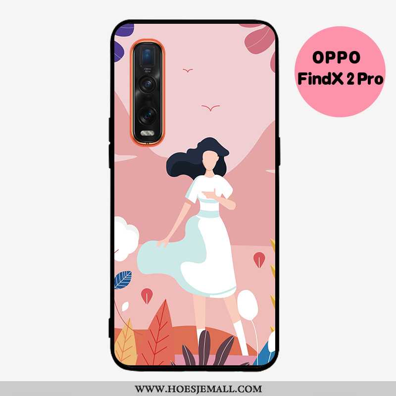 Hoesje Oppo Find X2 Pro Siliconen Schrobben Vers Wind Mobiele Telefoon Anti-fall Groen