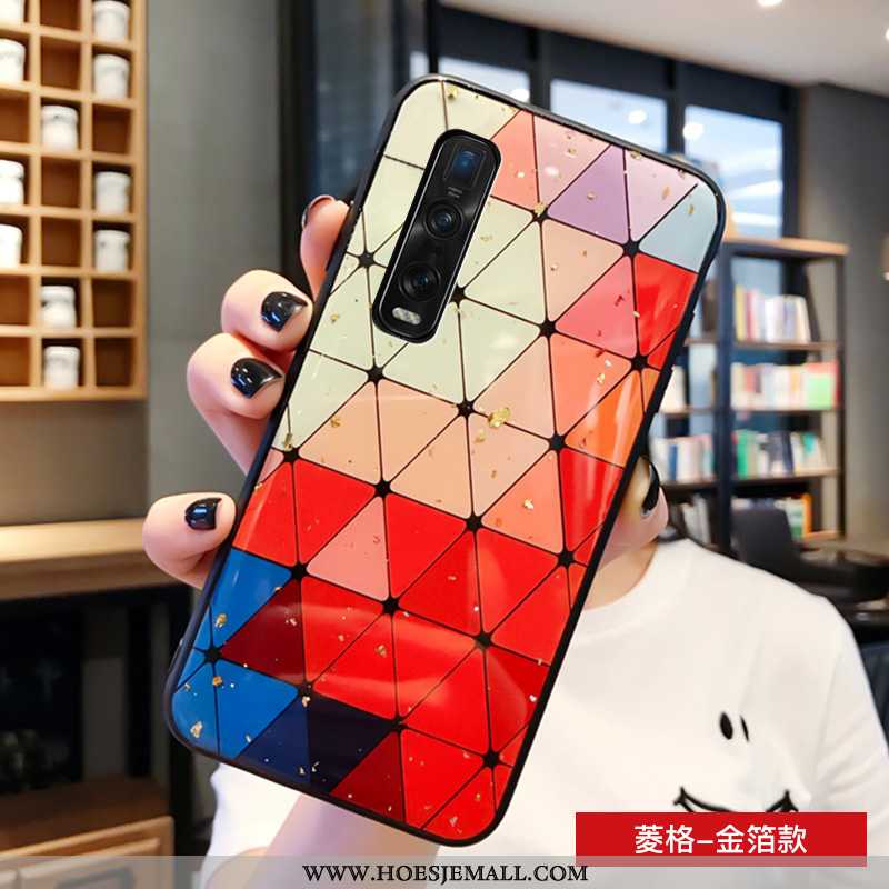 Hoesje Oppo Find X2 Pro Siliconen Bescherming Mobiele Telefoon Anti-fall Scheppend Purper