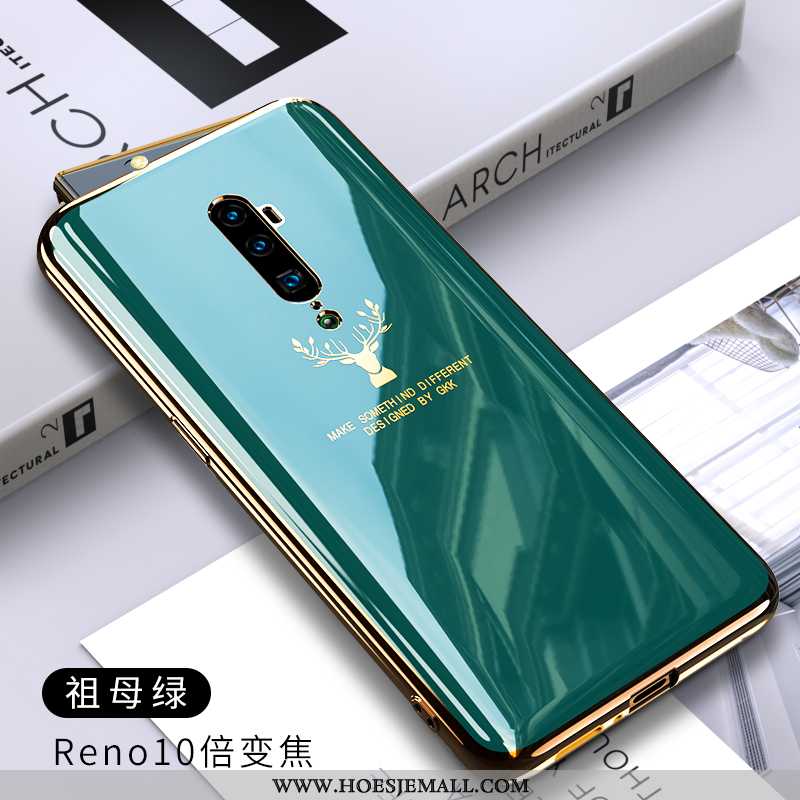 Hoesje Oppo Reno 10x Zoom Zacht Siliconen Roze Mobiele Telefoon Bescherming Anti-fall Grijs