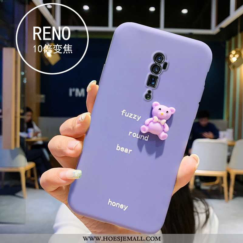 Hoesje Oppo Reno 10x Zoom Mooie Zacht Anti-fall Mini Purper Hoes