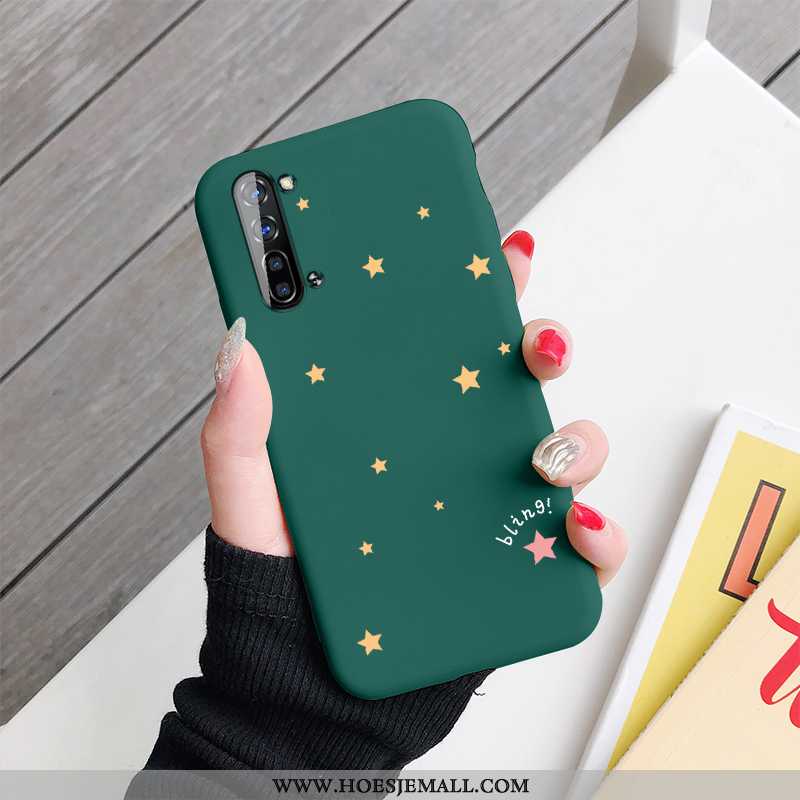 Hoes Oppo Reno 3 Bescherming Scheppend Anti-fall Siliconen All Inclusive Eenvoudige Blauwe