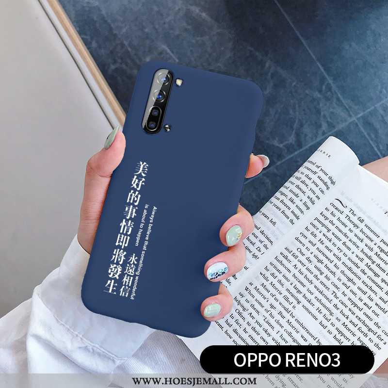 Hoesje Oppo Reno 3 Siliconen Bescherming Net Red Rood Mode Lovers Dun