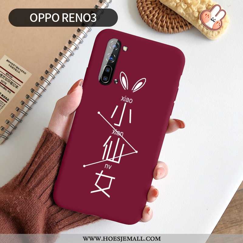 Hoes Oppo Reno 3 Super Dun Scheppend Vers Lovers Hoesje Net Red Rood