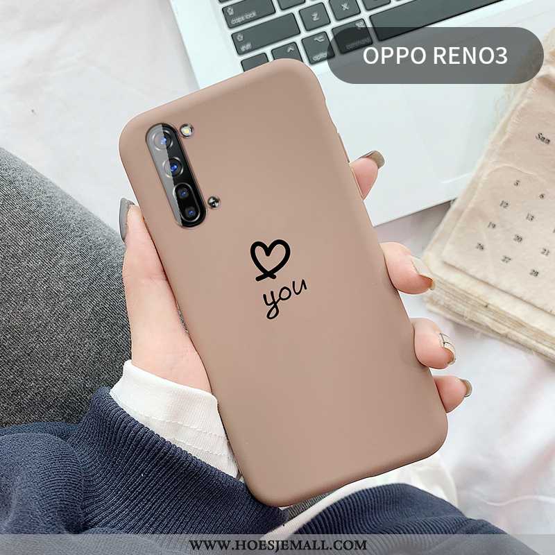 Hoesje Oppo Reno 3 Persoonlijk Scheppend Grijs Lovers Liefde Mobiele Telefoon Siliconen