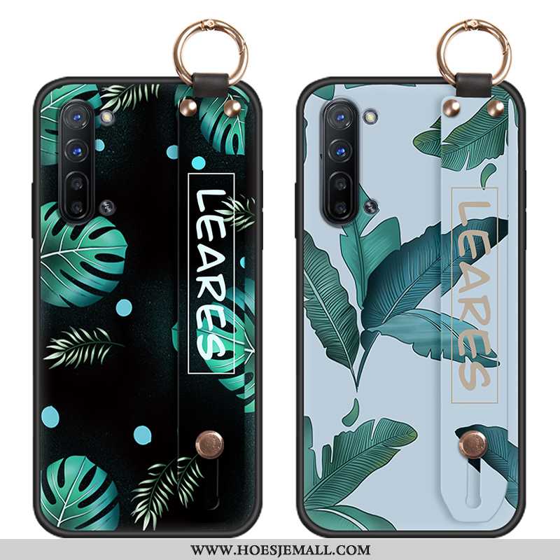 Hoes Oppo Reno 3 Trend Zacht Hoesje All Inclusive Hanger Mini Blad Groen