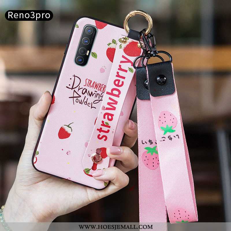 Hoesje Oppo Reno 3 Pro Trend Siliconen Hoes Anti-fall Mobiele Telefoon Scheppend Witte