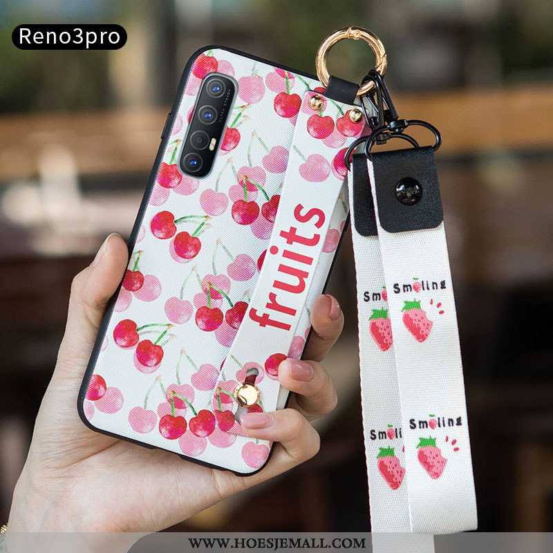 Hoesje Oppo Reno 3 Pro Trend Siliconen Hoes Anti-fall Mobiele Telefoon Scheppend Witte