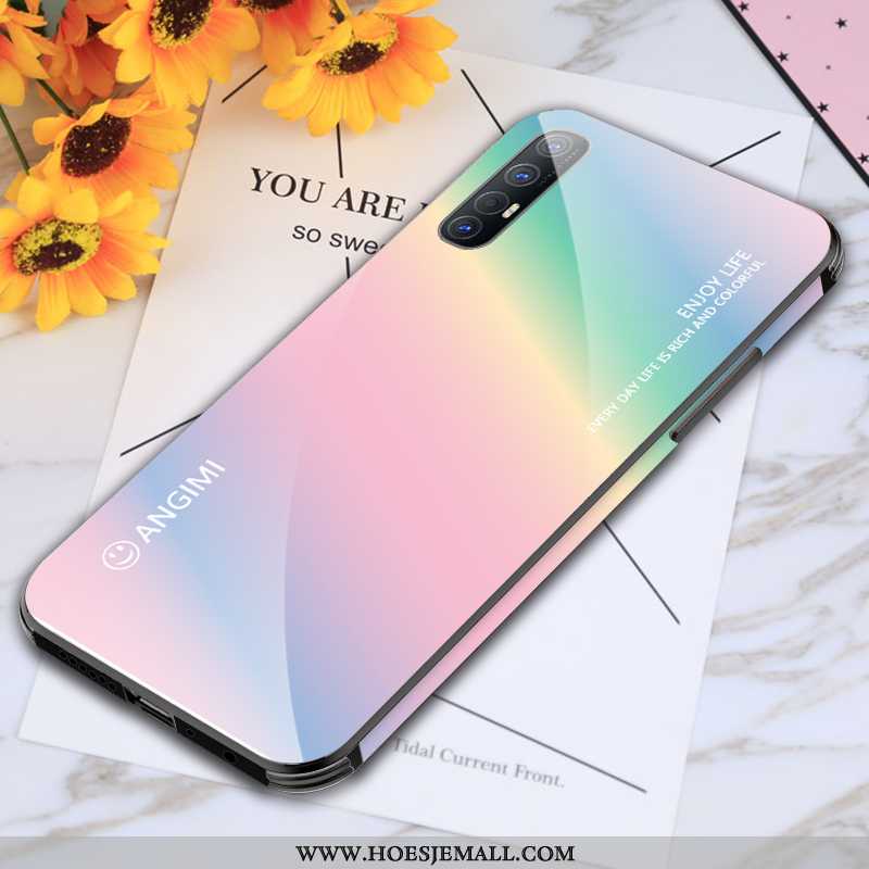 Hoesje Oppo Reno 3 Pro Bescherming Persoonlijk Anti-fall All Inclusive Siliconen Super Dun Purper