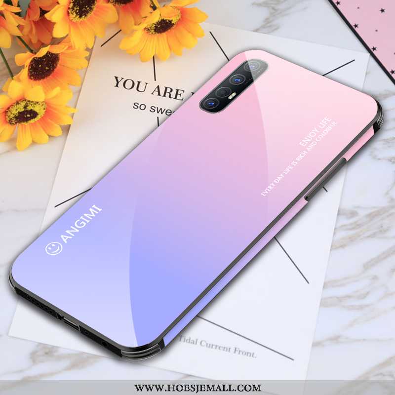 Hoesje Oppo Reno 3 Pro Bescherming Persoonlijk Anti-fall All Inclusive Siliconen Super Dun Purper