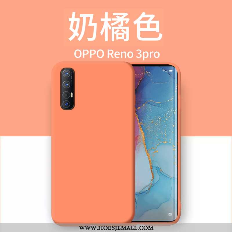 Hoesje Oppo Reno 3 Pro Siliconen Scheppend Hoes Nieuw Super Mobiele Telefoon Oranje