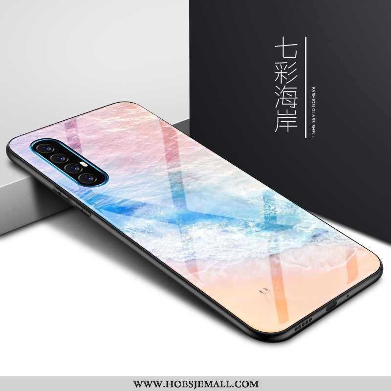 Hoesje Oppo Reno 3 Pro Glas Persoonlijk Scheppend All Inclusive Anti-fall Mobiele Telefoon Hoes Zwar