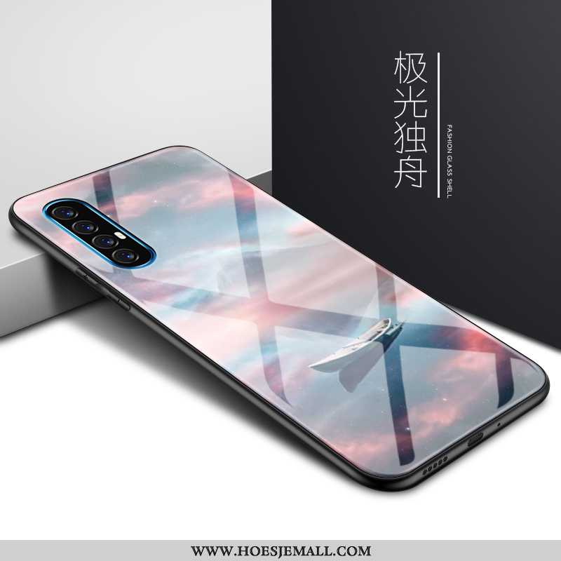 Hoesje Oppo Reno 3 Pro Glas Persoonlijk Scheppend All Inclusive Anti-fall Mobiele Telefoon Hoes Zwar