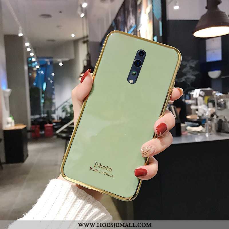 Hoesje Oppo Reno Z Trend Zacht Groen Plating Anti-fall Persoonlijk