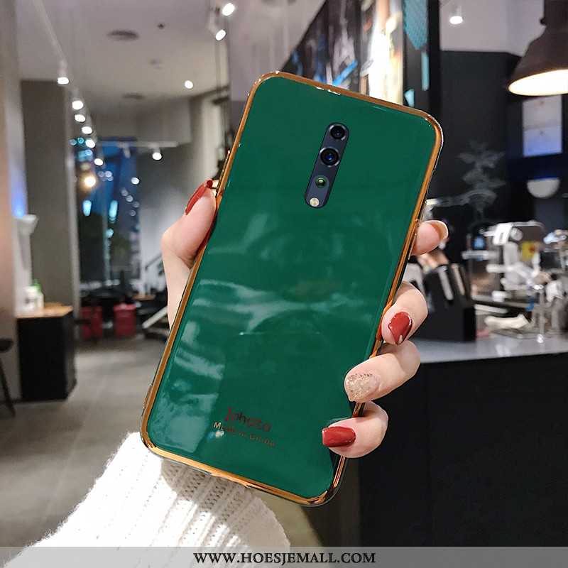 Hoesje Oppo Reno Z Trend Zacht Groen Plating Anti-fall Persoonlijk