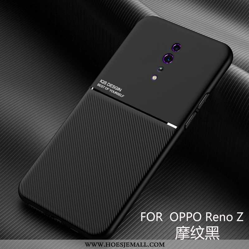 Hoesje Oppo Reno Z Persoonlijk Trend Siliconen Anti-fall Eenvoudige All Inclusive Zacht Zwarte