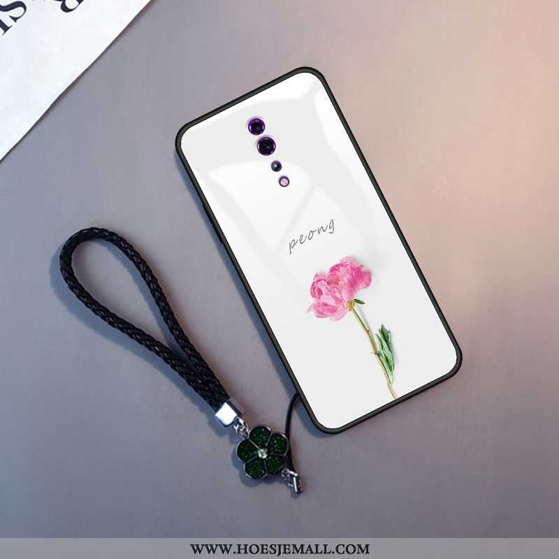 Hoes Oppo Reno Z Siliconen Bescherming Anti-fall Wit Vers Glas Witte