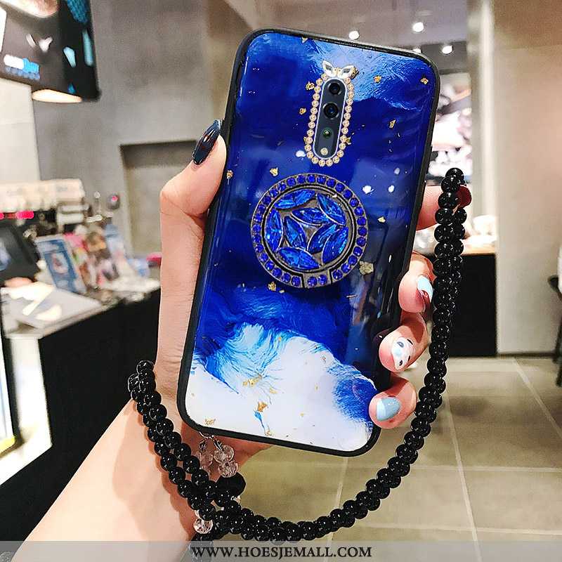 Hoesje Oppo Reno Z Strass Trend Hoes Pompom Mobiele Telefoon Lichte Luxe Rood