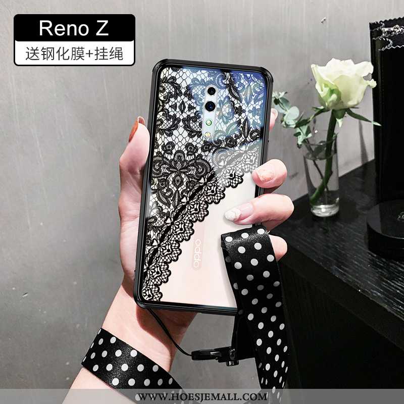 Hoesje Oppo Reno Z Hanger Super Dun Siliconen All Inclusive Mobiele Telefoon Glas Witte