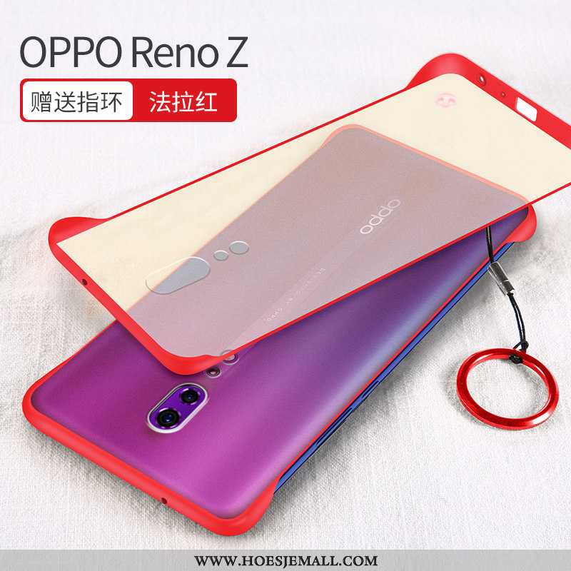 Hoesje Oppo Reno Z Bescherming Doorzichtig Net Red Super Schrobben Geel Mobiele Telefoon