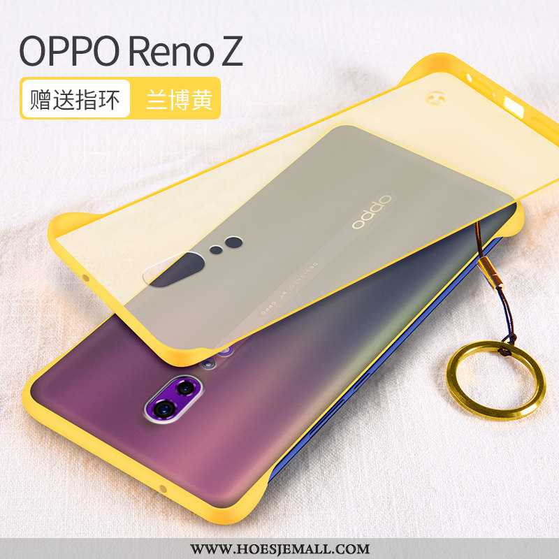 Hoesje Oppo Reno Z Bescherming Doorzichtig Net Red Super Schrobben Geel Mobiele Telefoon