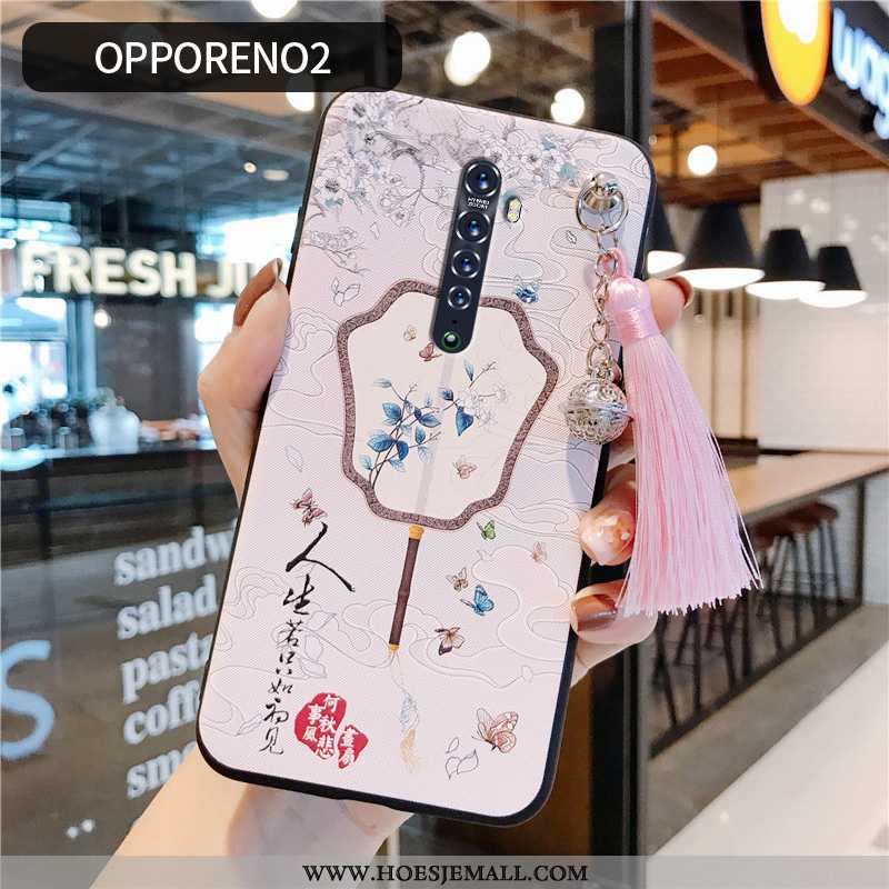 Hoesje Oppo Reno2 Super Dun Hoes Vintage Nieuw Zacht Trend Roze